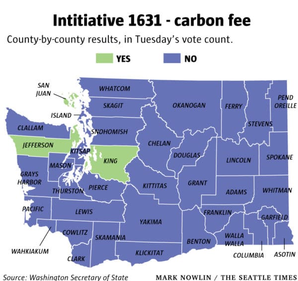 Washington State carbon tax rejected soundly, again pv magazine USA
