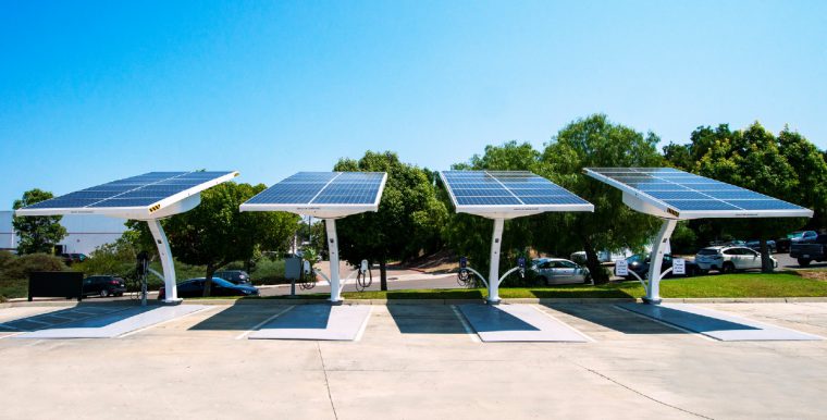 solar powered vehicle charging stations