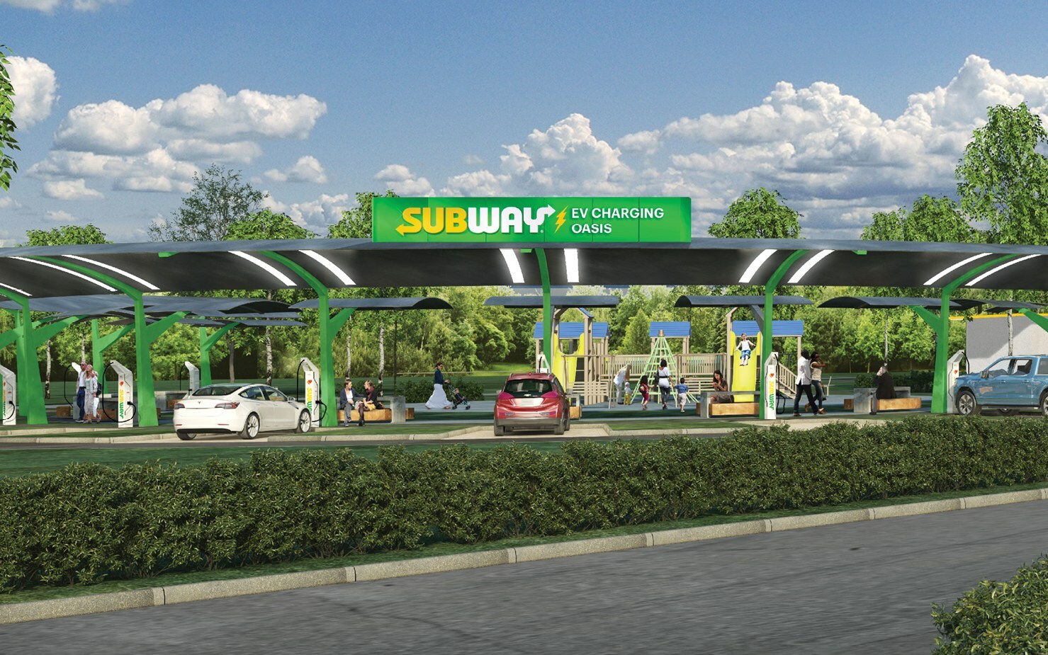 Subway Restaurants To Feature Battery buffered EV Fast Charging 6-key-places-for-commercial-ev-charging-stations-ev-connect