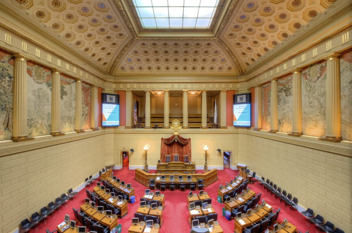 The Rhode Island House Chamber.