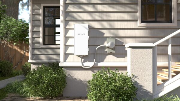 A SPAN Edge device attached to a home electric meter