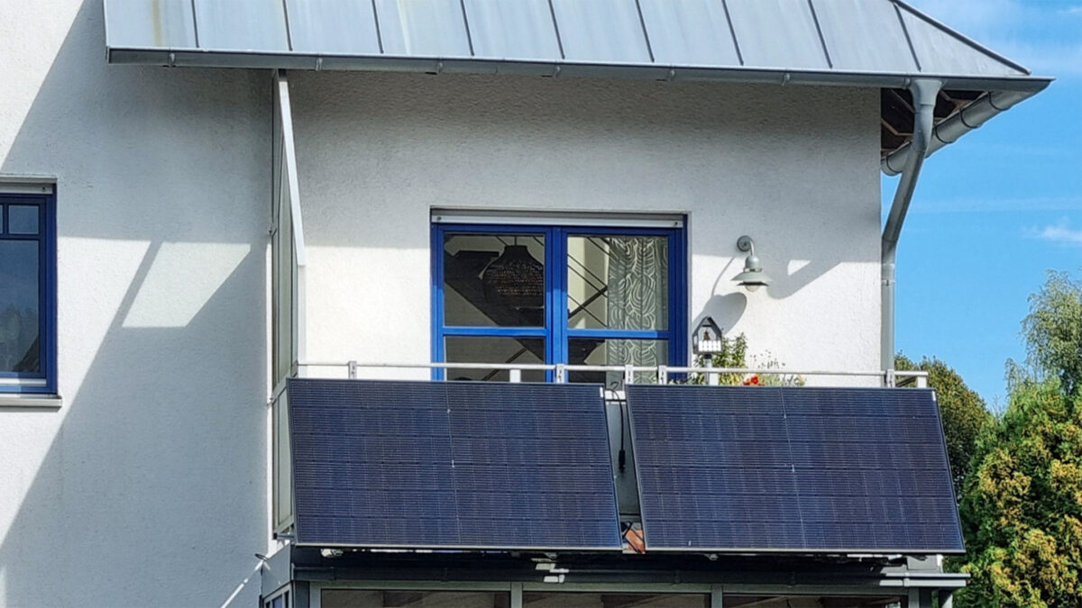 A Balcony solar installation in Germany