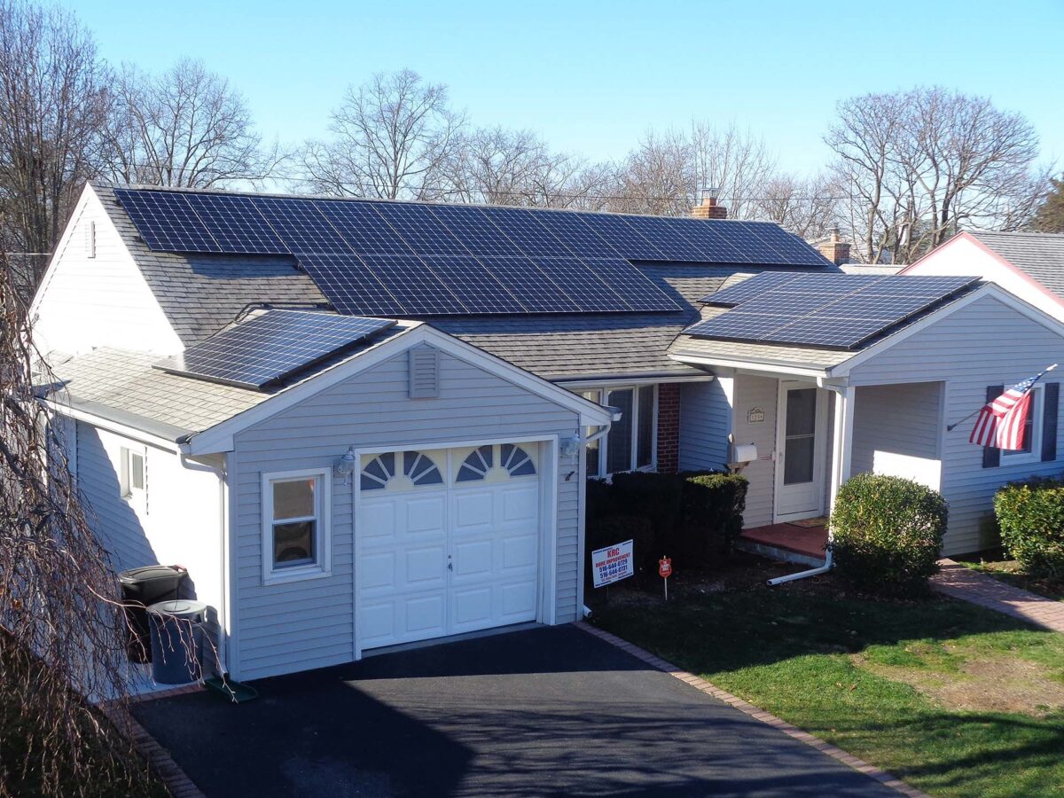 A home with solar panels