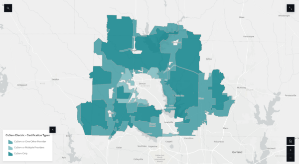 CoServ territory map