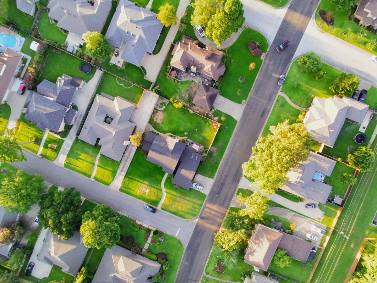 Aerial photo of Texas neighborhood
