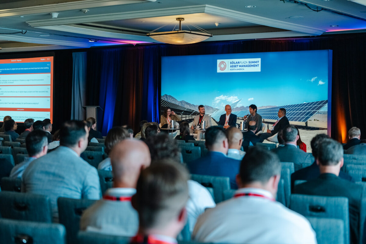A panel discussion at SolarPlaza Asset Management North America 2025