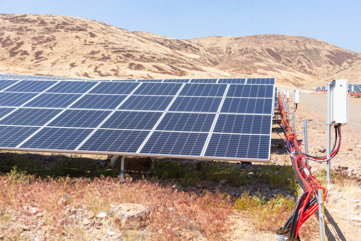 A large-scale solar installation in Texas