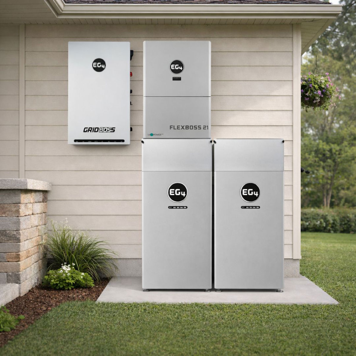 Rendering of an EG4 whole-home backup system