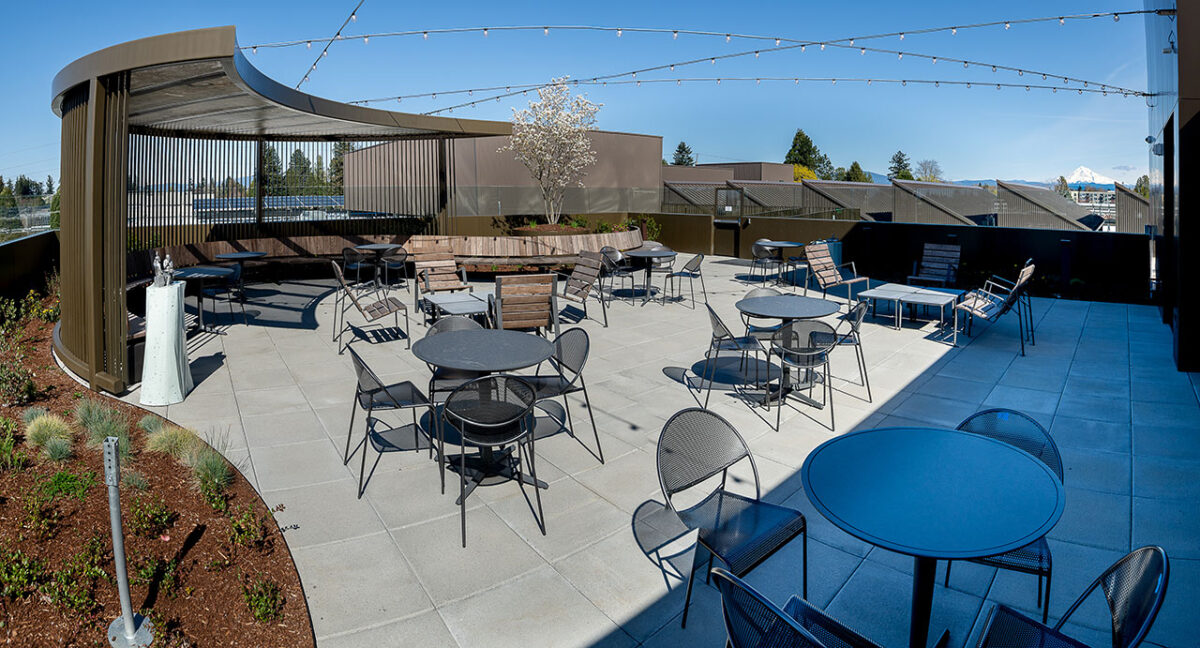 Rooftop terrace of the East County Library