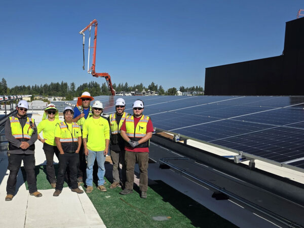 The RJ Ramos crew pictured on the library roof