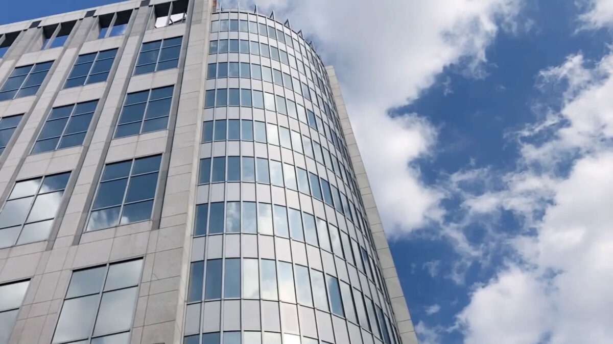 The Virginia SCC building against a blue sky